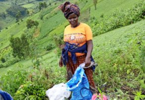 black woman farming